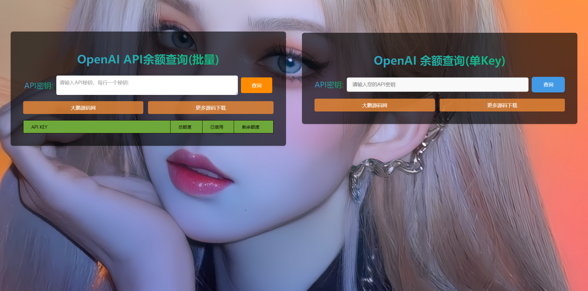 D1142 OpenAI API余额批量查询 html源码-未来资源网